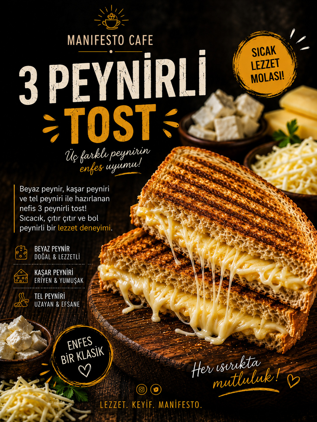 peynir üçlemesi